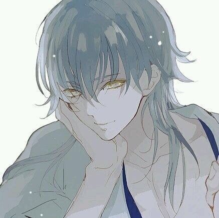 动漫男头头像简约古风帅气白发