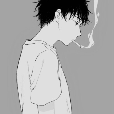 动漫图片高清男生抽烟图片