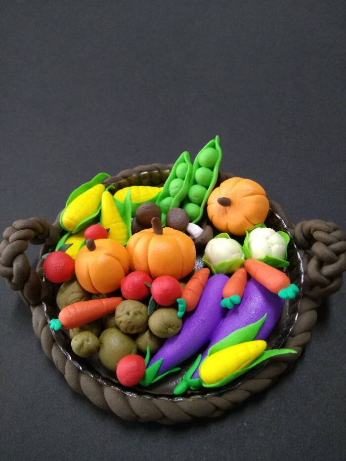 用橡皮泥捏水果蔬菜图片