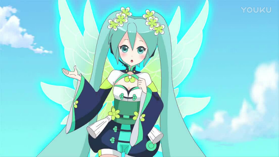 花仙精灵王初音绿牡丹图片