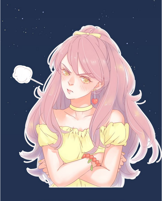 陶子月感谢你是爱我的女生头像漫画