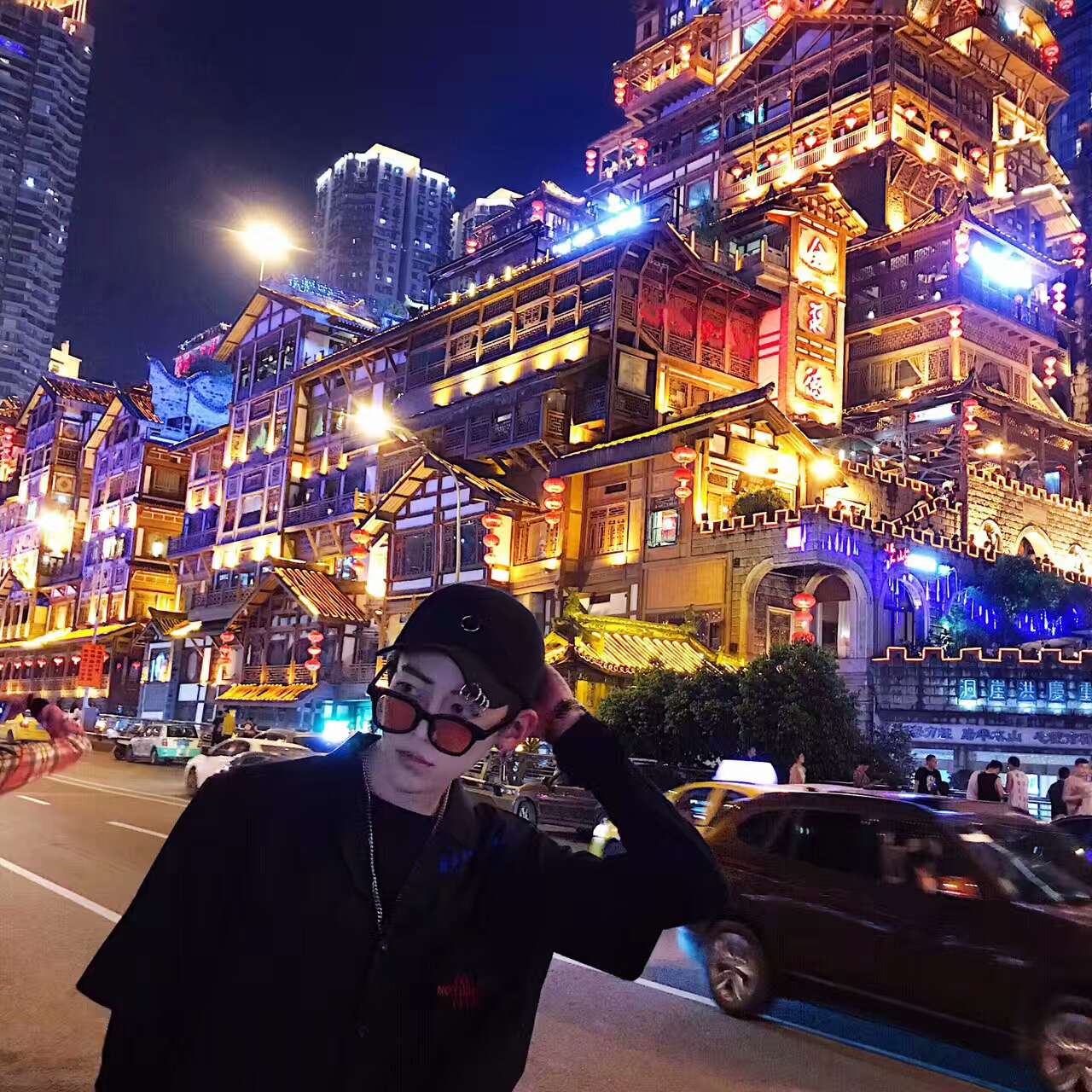 夜景头像图片男图片