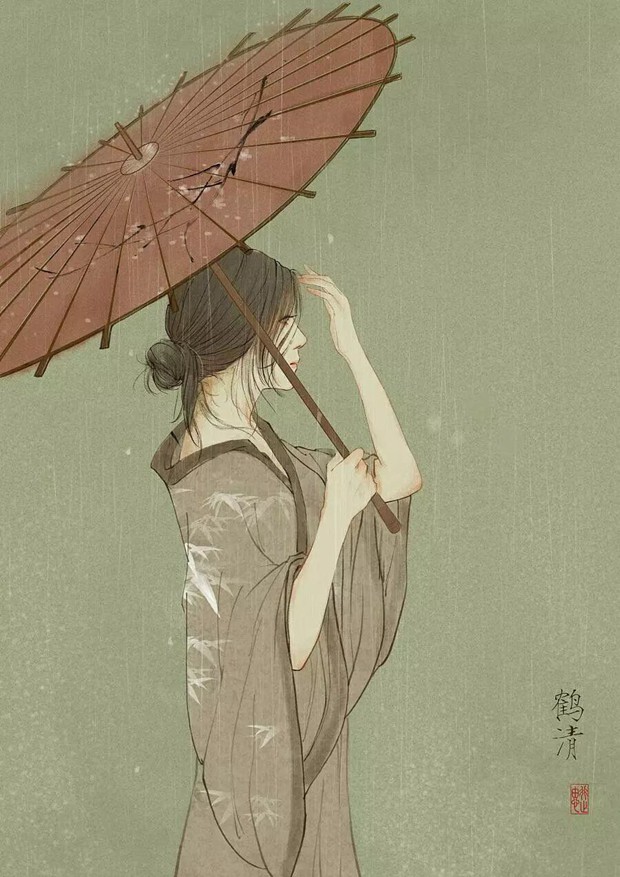 唯美古风人物手绘插画美图 