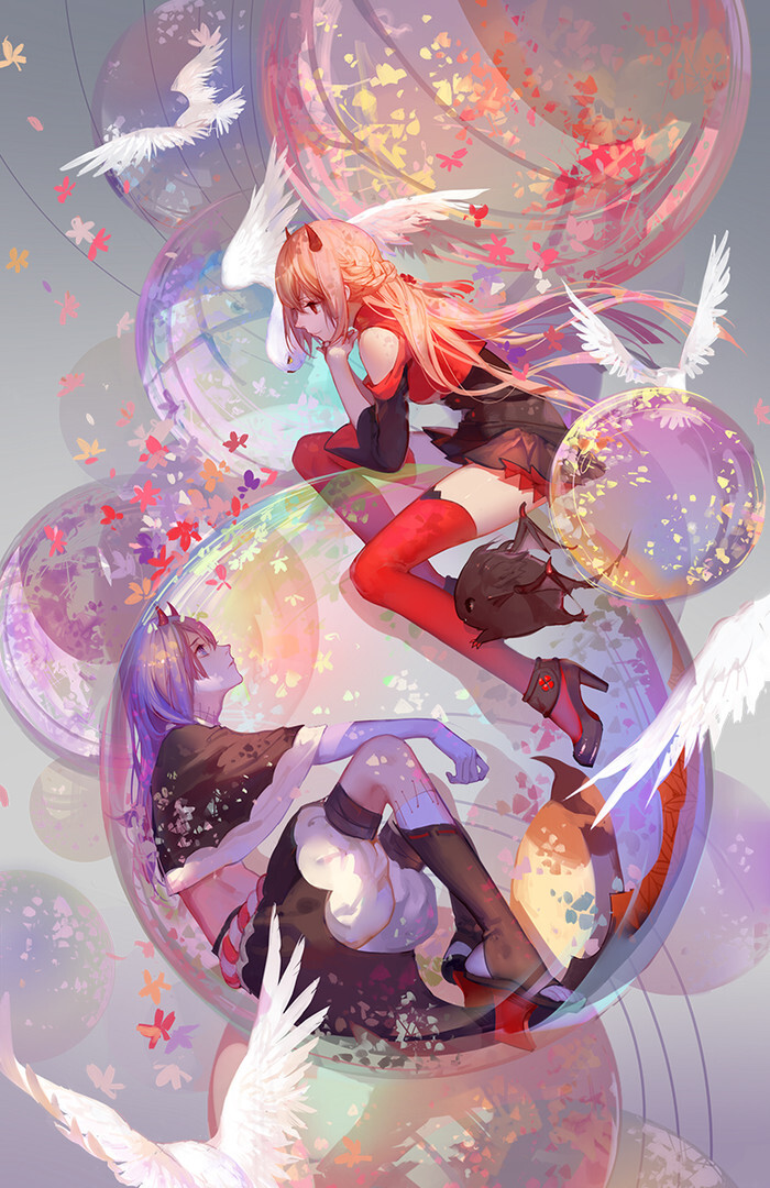 灵宠 魔法泡 白鸽 蝴蝶 幻影 枫叶 二次元 凝望「encounter」/「ask」