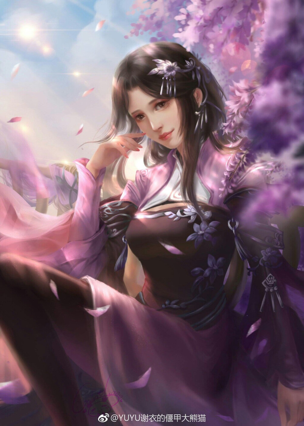 剑网三漫画插画万花花姐出处见水印