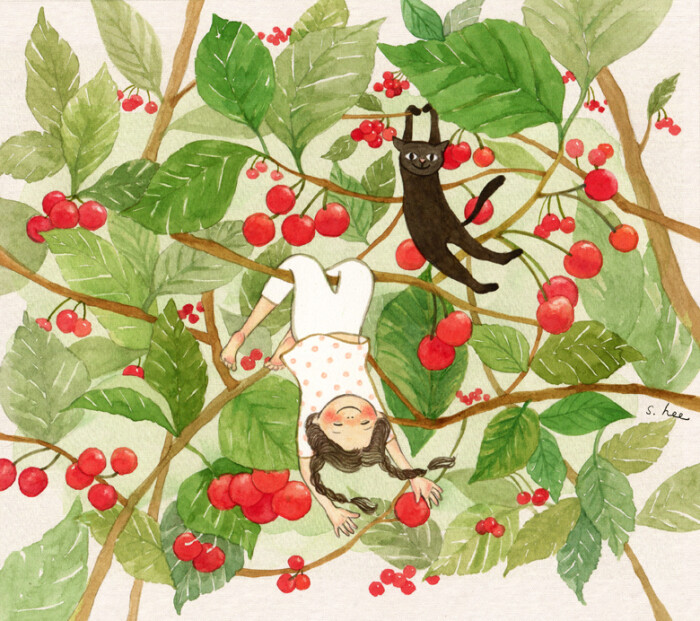 樱桃树插画师95作品