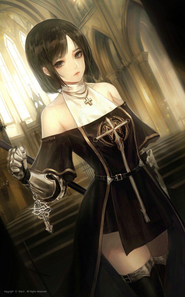 p站精选| p站画师:shal.e 侵删动漫,二次元,插画,少女,修女