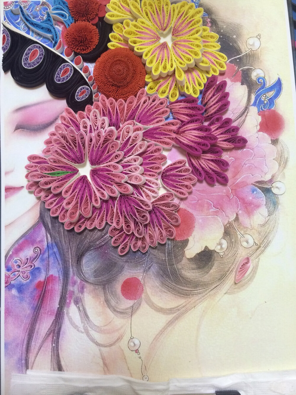 花旦衍纸,微博:青之潺