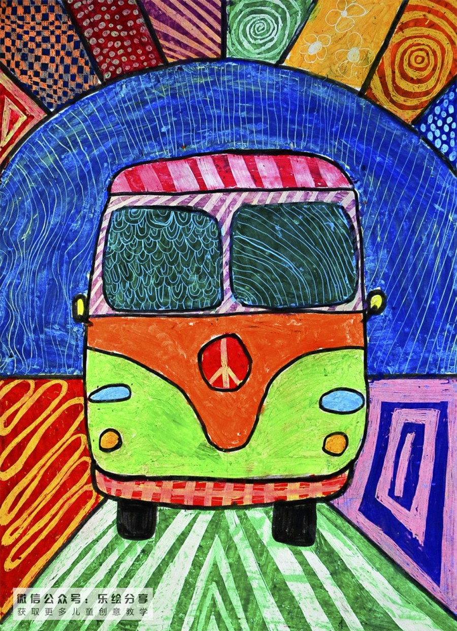 儿童画 创意 蜡笔