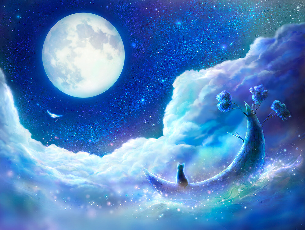 动漫.唯美.星月.猫
