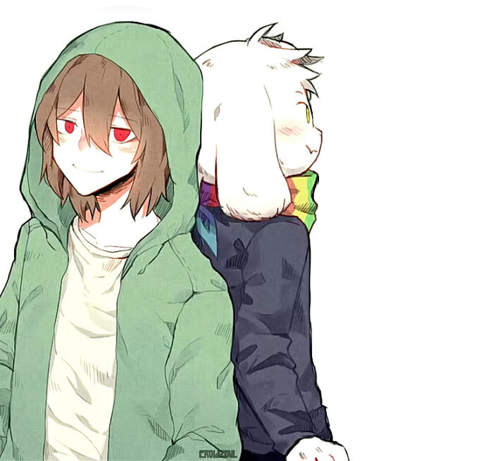 sans和chara头像,sans和chara的情头 sans位的猹和papy位的小羊