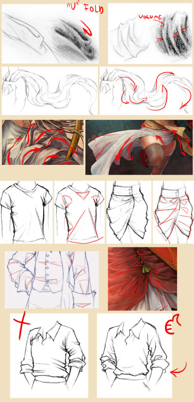衣服褶皱
