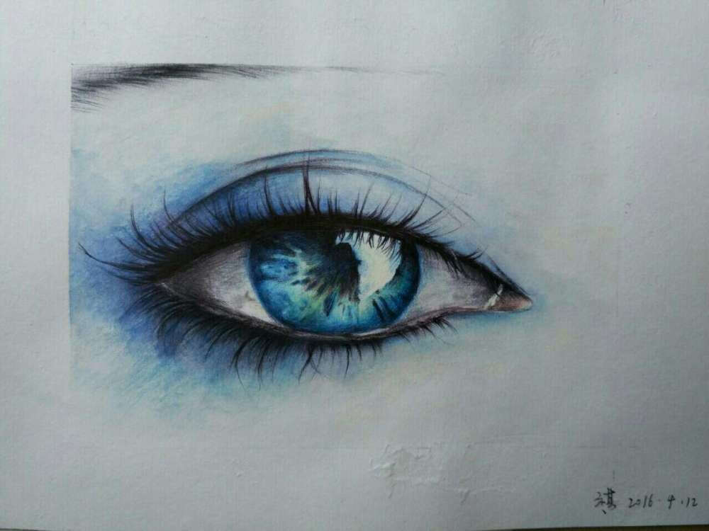 眼睛 手绘 画