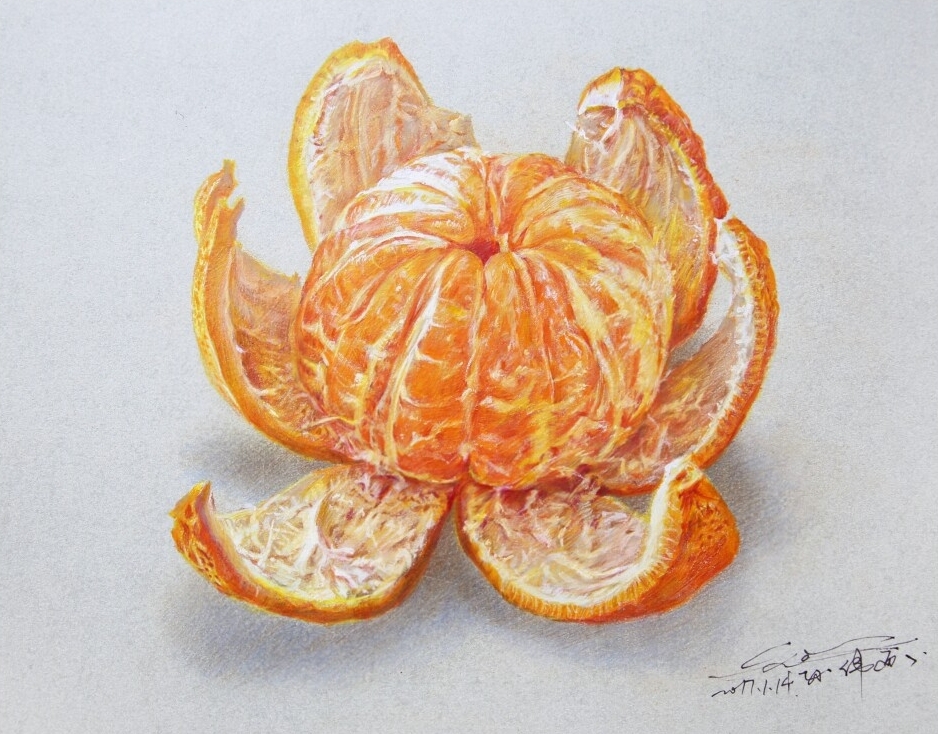 彩铅手绘(橘子)