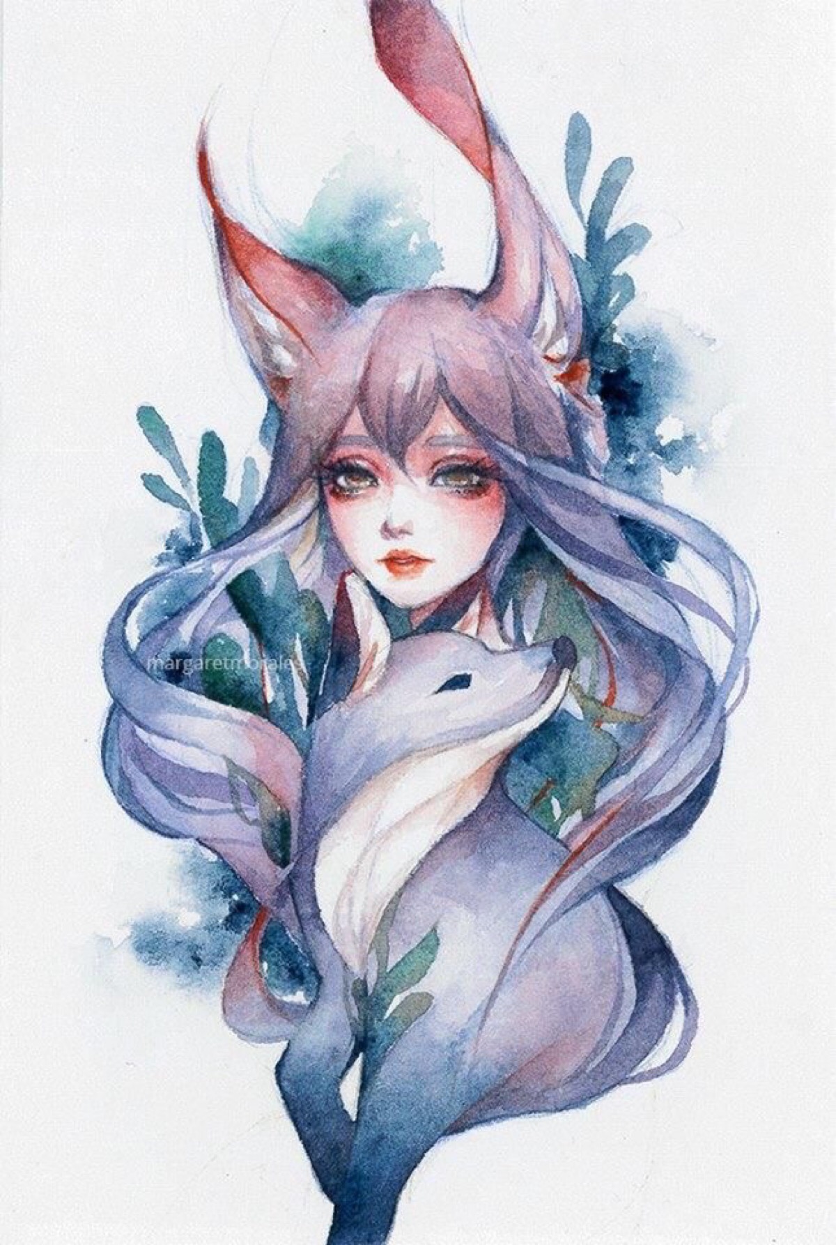 水彩 人物绘画 插画 插画师ins@ margaretmoralesart