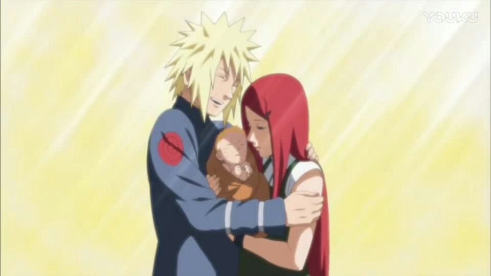 鸣人刚出生的一家三口