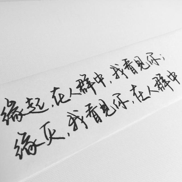 缘起缘灭文字图片