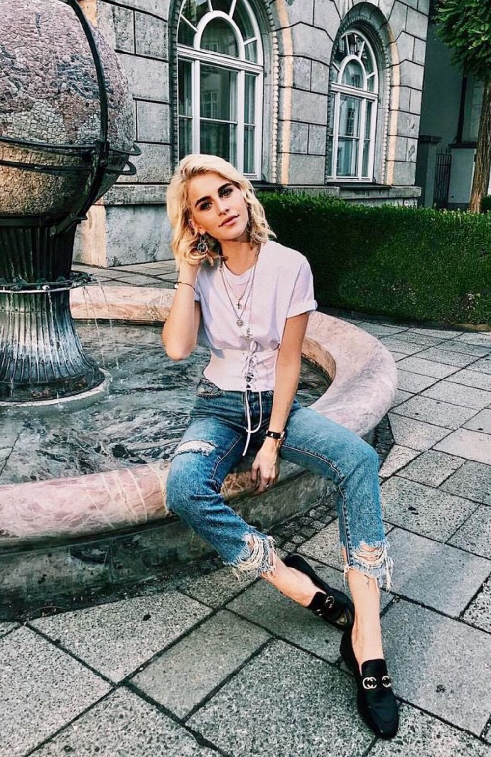 西班牙时尚博主caroline daur 街拍 时尚搭配 欧美风