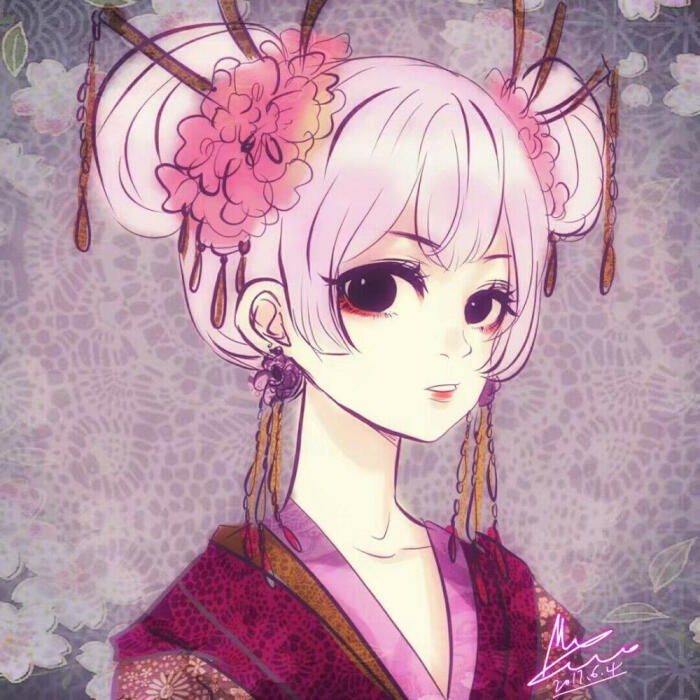 王者荣耀#小乔头像 闺蜜头 古风 和服