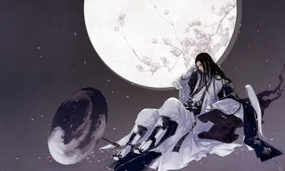 古风,月夜,男子