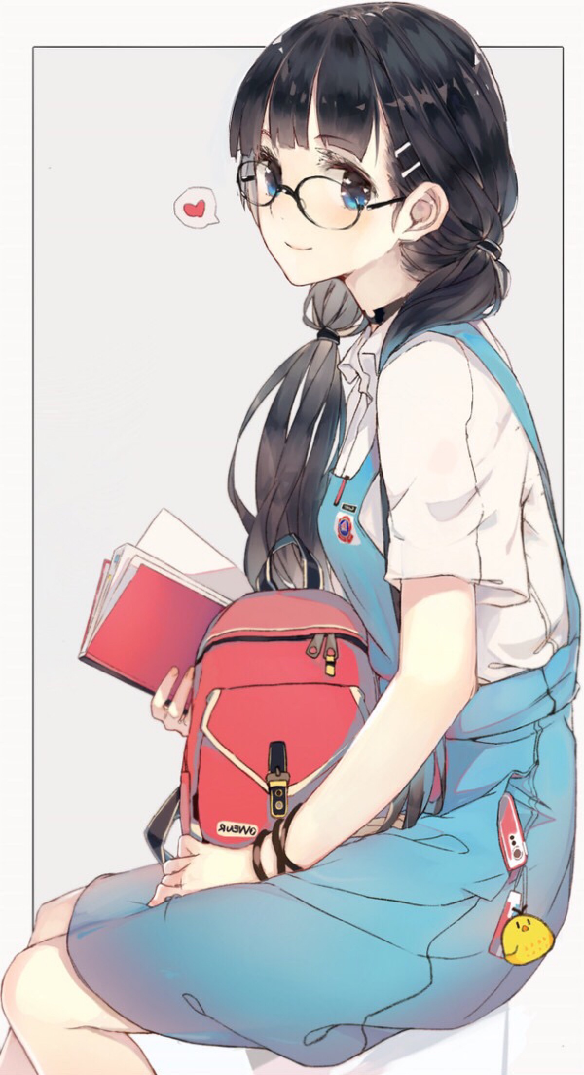 动漫 插画 梦幻 可爱 头像 壁纸 二次元 少女 校服