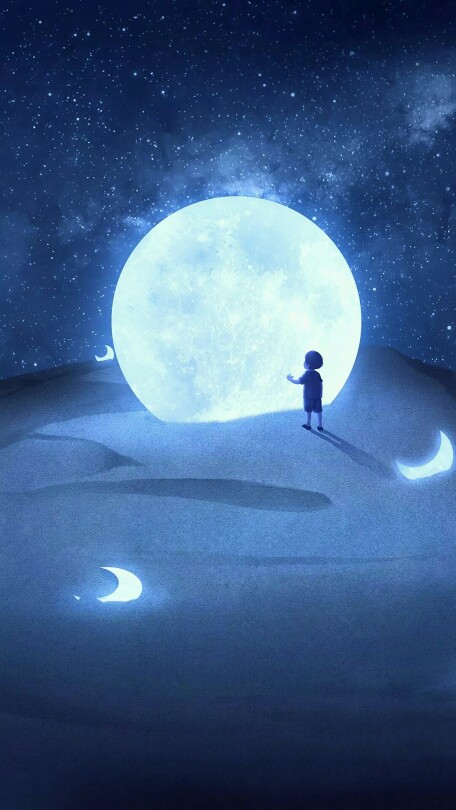 男孩与月亮