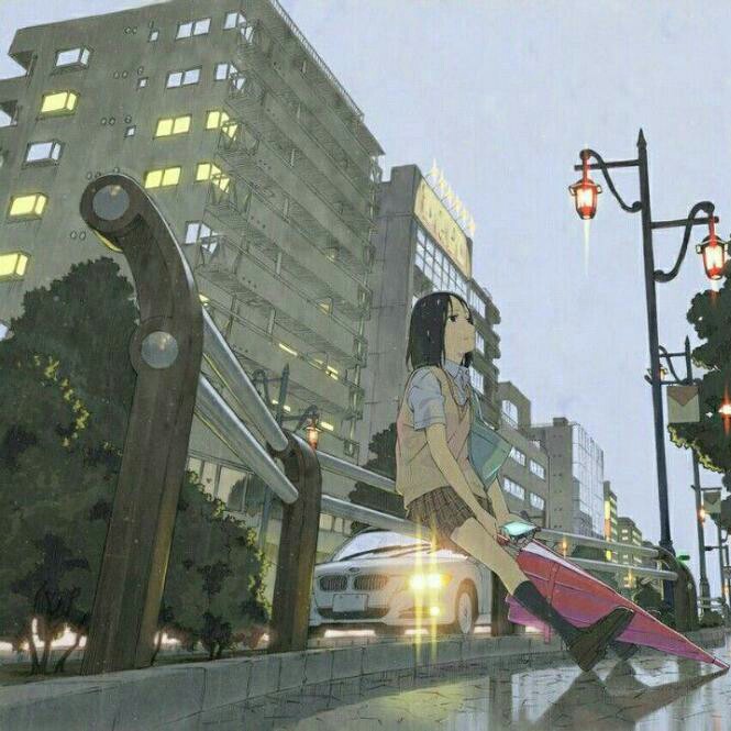 头像 漫头 女头 唯美 街道