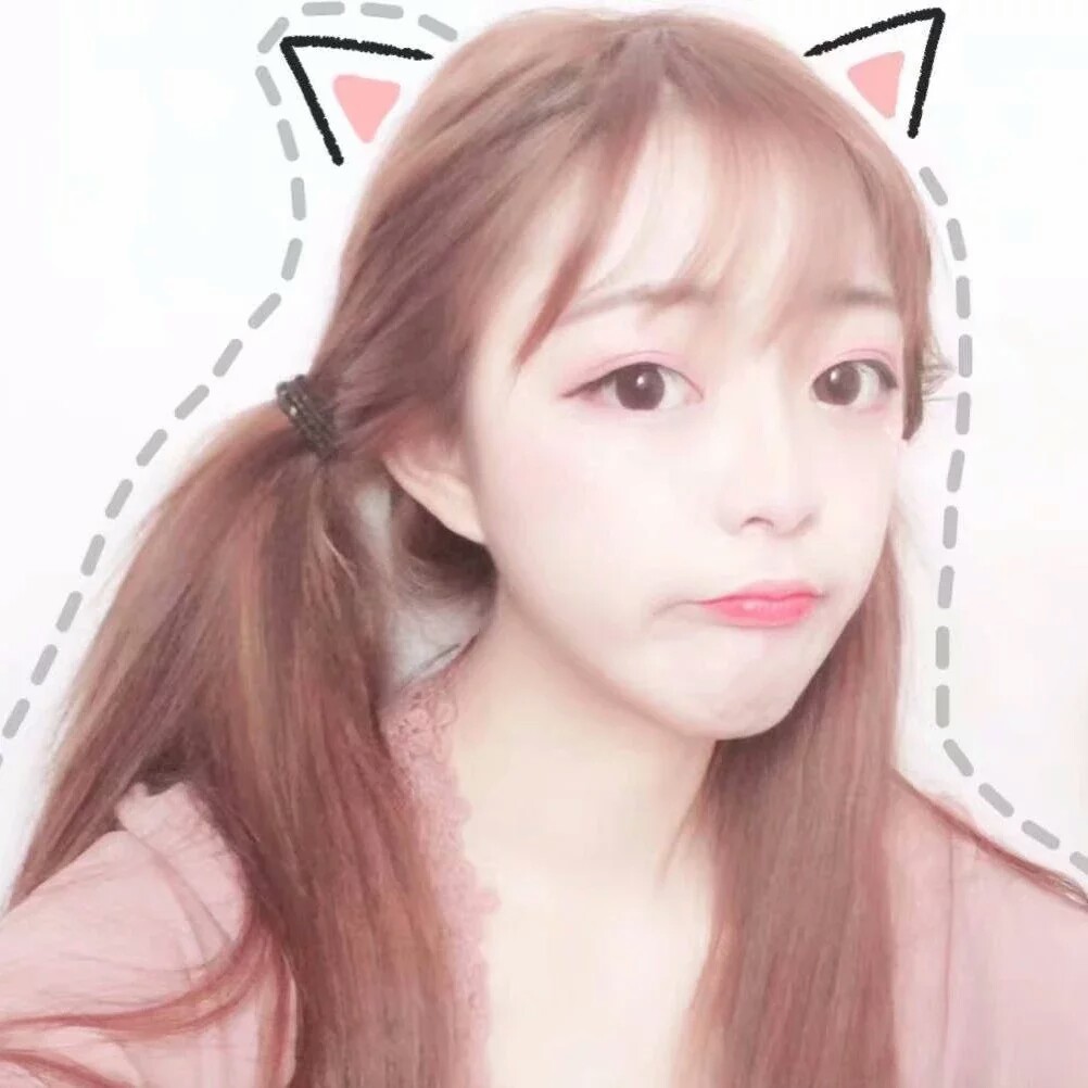 软妹风女头 可爱 描边这几天军训去啦 么么哒