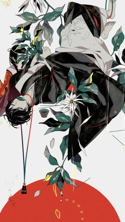 板绘 男子 和风