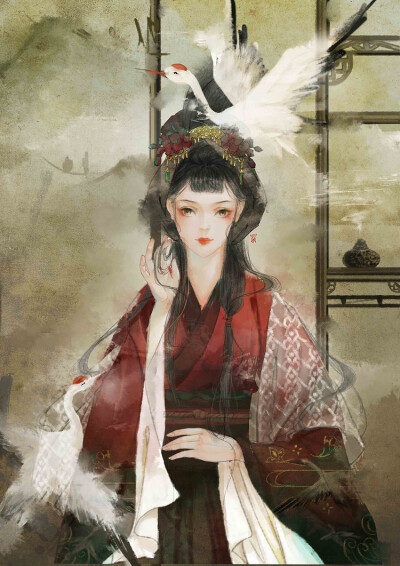 (古风美人.戏怜) 绘师:一个四韵