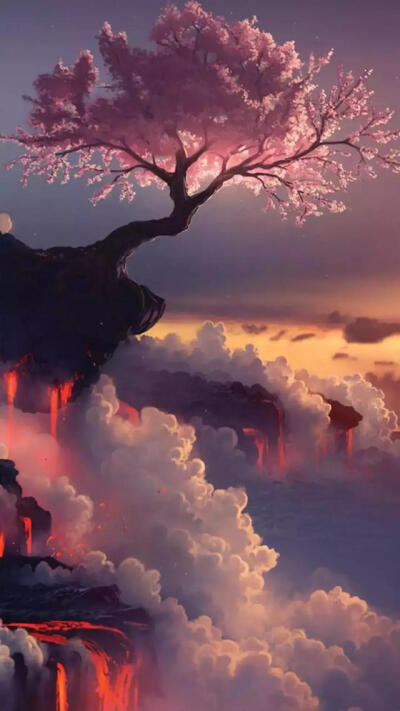 画师笔下犹如生花彼间隐世像极了传说中的极乐世界美轮美奂让人移不开