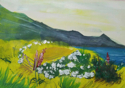 风景画色彩 丙烯