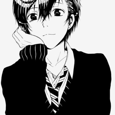 侧面动漫男头像