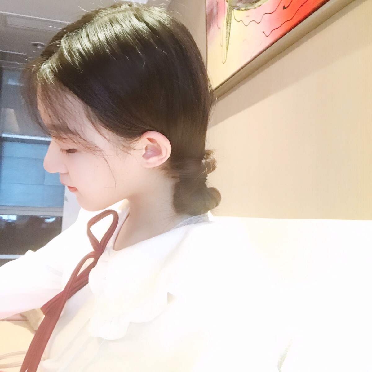 韩系 女生 欧美 半身 唯美 遮脸 镜子照 中式风 安静 可爱 卖萌 个性