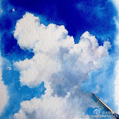 云的画法水粉图片
