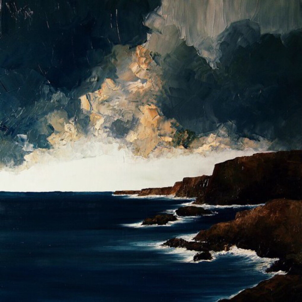 は蛋|油画|大海|插画师justyna kopania