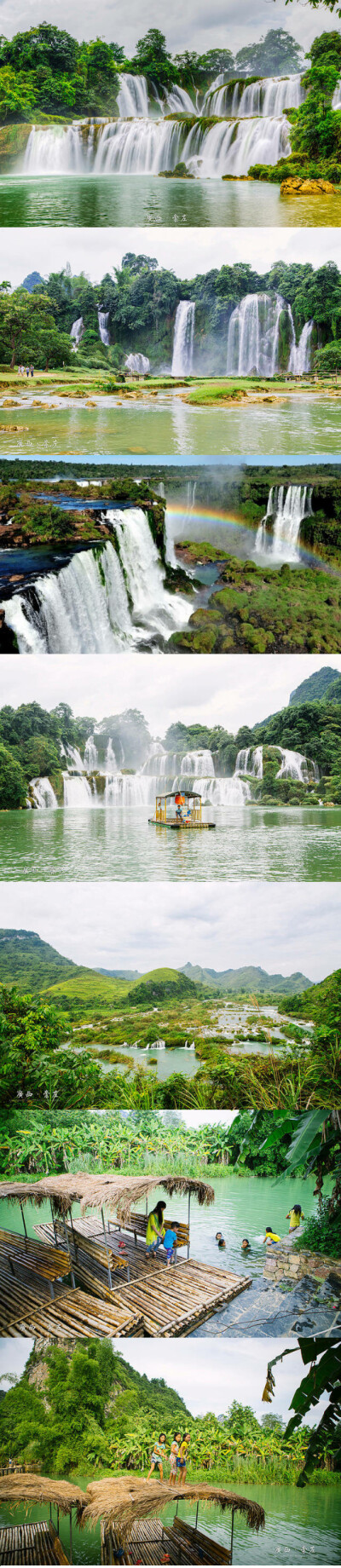 这里的德天瀑布是亚洲第一大跨国瀑布,也是花千骨取景拍摄地之一