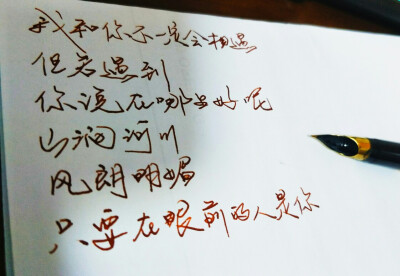 文字句子 安卓壁纸 iphone壁纸 横屏 歌词 手写 备忘录 白底 钢笔