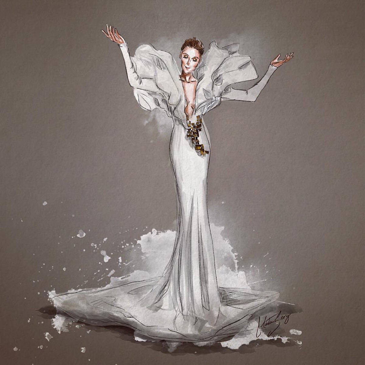 时装绘画 服装设计 插画师ins@georg.martin