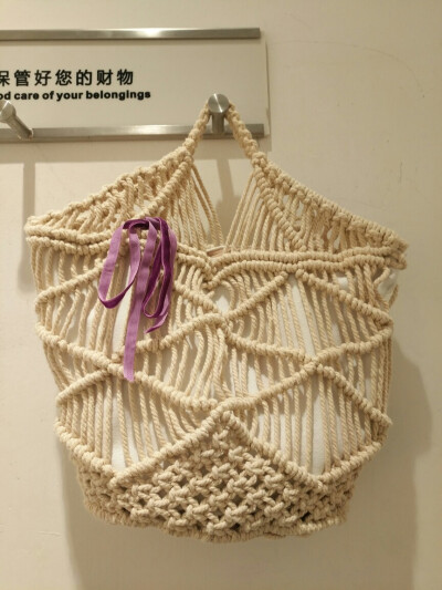 【蓁品·手工坊】名媛风绳编手提包挂毯编织,喜欢的可以加我微信购买