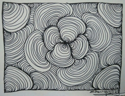 我的黑白禅绕画