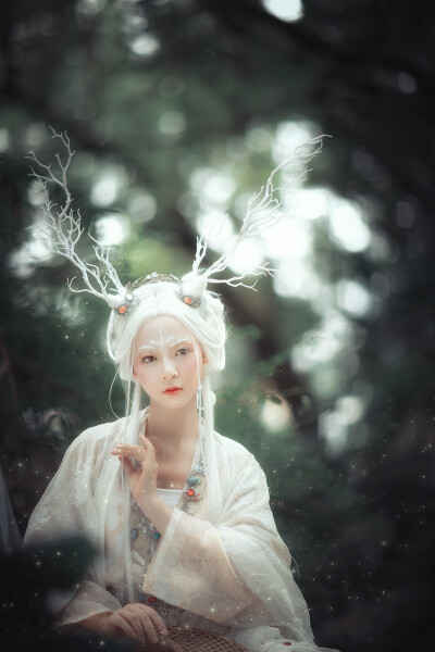 有兽焉,其状如白鹿而四角,名曰夫诸,见则其邑大水.摄影:散兄