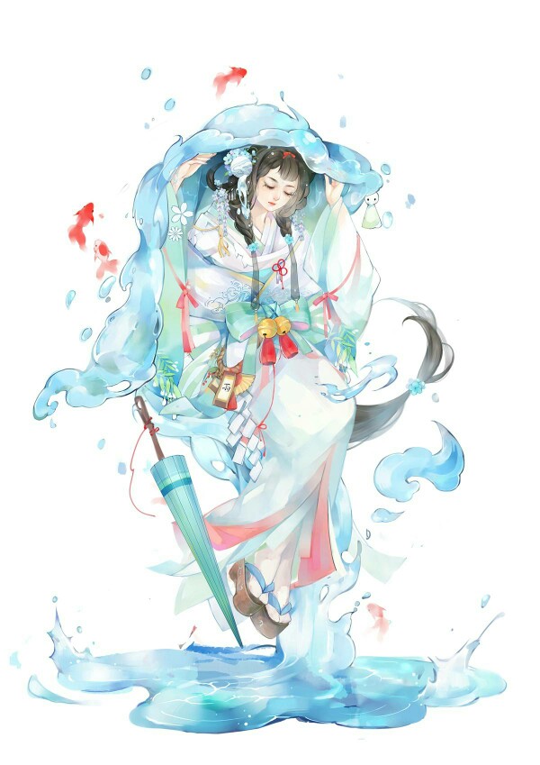 百绘罗衣雨女