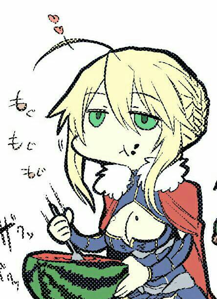 fate.fgo.表情包.阿尔托莉雅·潘德拉贡(lancer).白枪呆.