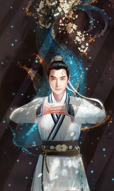 古风白衣男子动漫