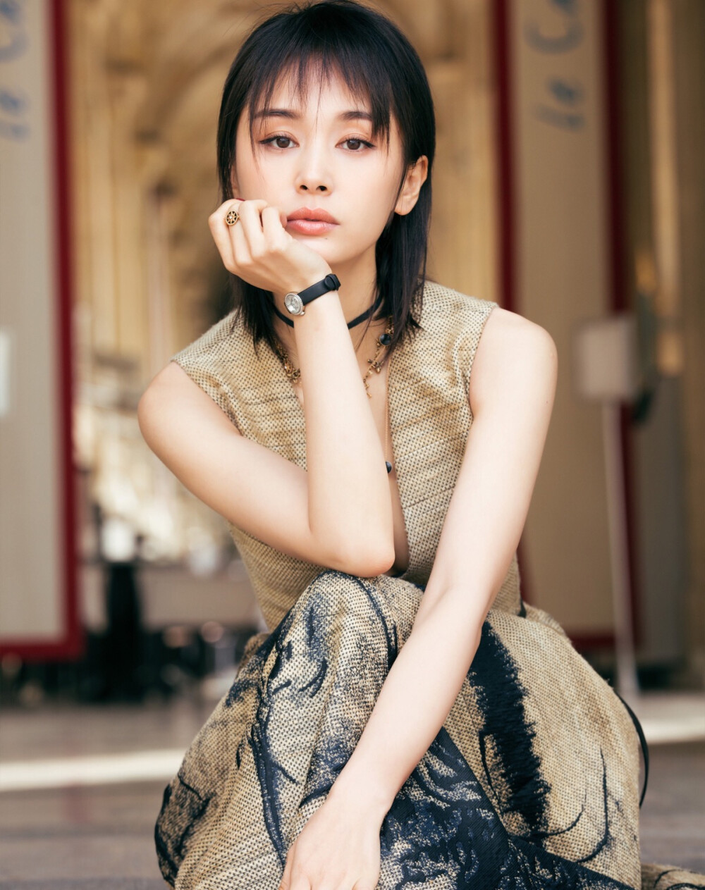 美图系列##王子文# @王子文olivia 亮相dior 2018春夏大秀.