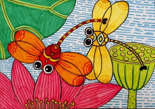 儿童画素材蜻蜓