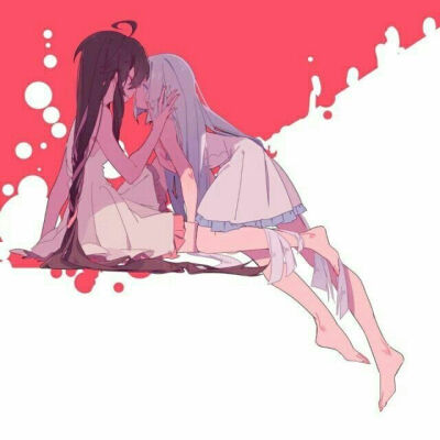 百合 红白 唯美 银色长发 白衬衫 扑倒 乐正绫