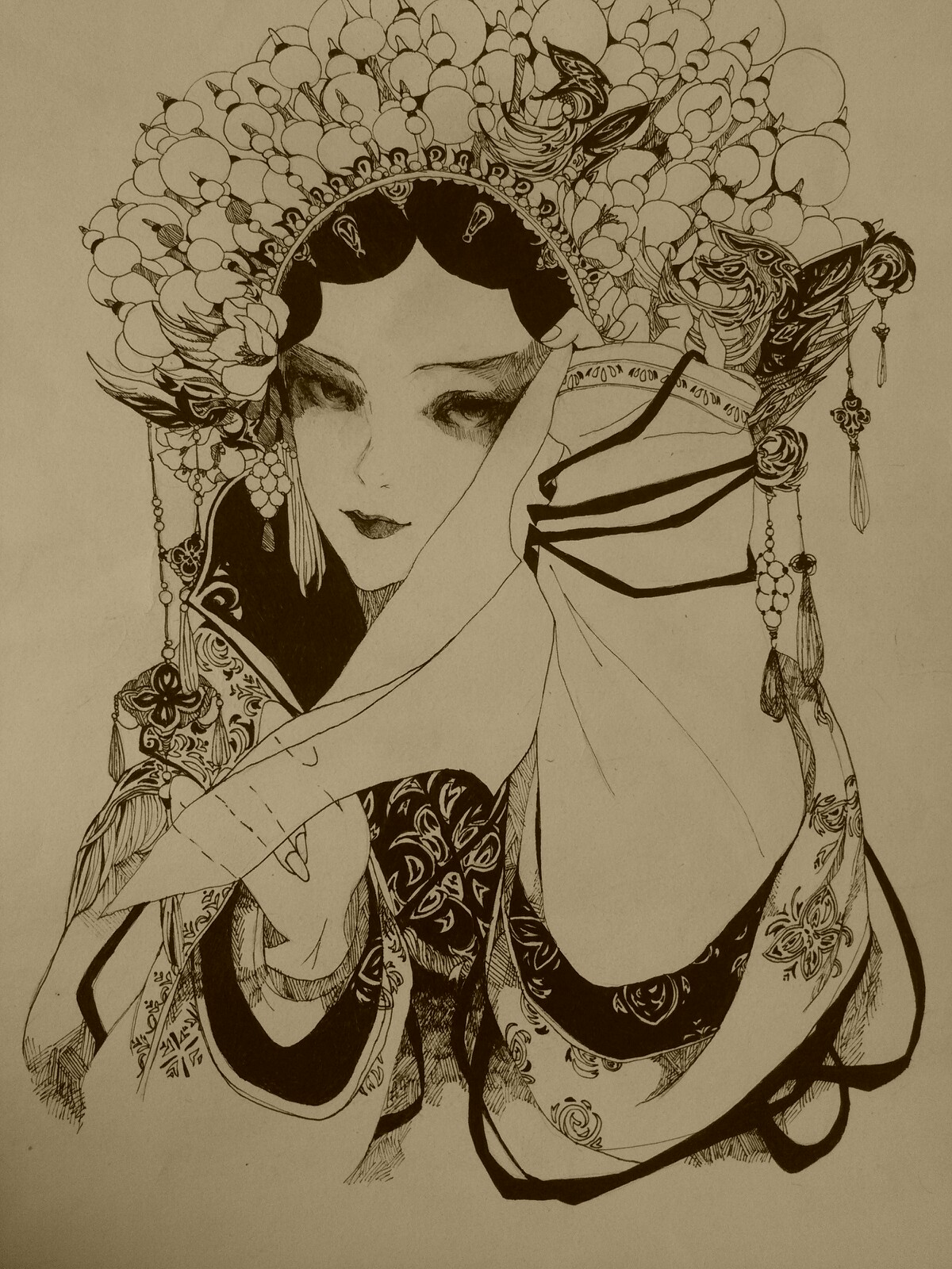 京剧女旦唯美手绘图片图片