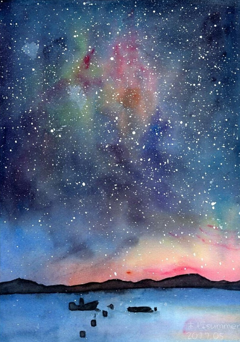 水粉 水彩 插画 壁纸